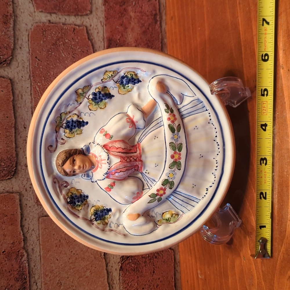 Clay pottery wall hanging Slovakian
